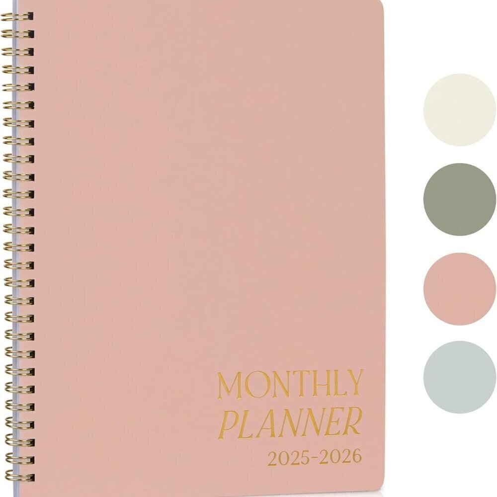 Beautiful 2025-2026 Monthly Planner and Calendar Book - To Do List Notebook